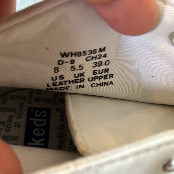 Vintage Keds White Leather Sneaker Boots Size 8 - Picture 4 of 4